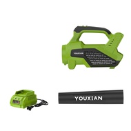 YOUXIAN เครื่องเป่าลมไร้สาย แบตเตอรี่ลิเธียม 21700 กำลังสูง ลมแรง เหมาะกวาดใบไม้ ทำความสะอาดรถยนต์ ก