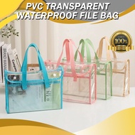 A4 PVC File Bag Waterproof Thick Large Capacity Document Storage Tote School Office | Fail Beg