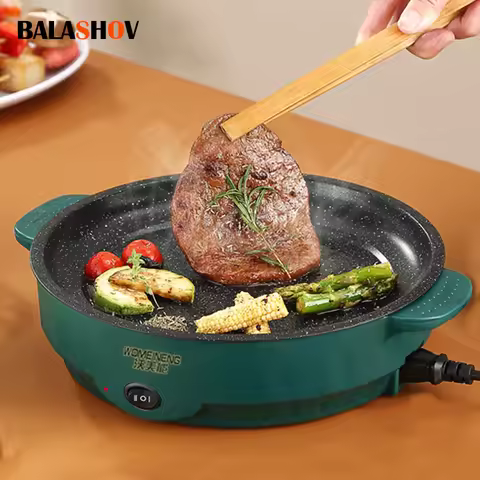 Electric MultiCooker Electric Frying Pan 220V Househould Barbecue Fried Steak Fish Omelette Frying P