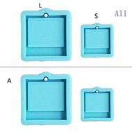 All Creative Photo Frame Keychain Epoxy Resin Mold Handmade Pendants Silicone Mould DIY  Jewelry Nec