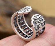 New Pure S990 Silver Ring with Abacus bring wealth ring