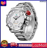 Weide Japan Quartz Miyota Men LED Sports Watch 30M - WH2309 - Silver