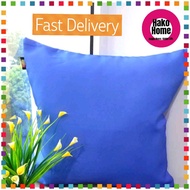 Cushion Cover Pillow Case Sarung Bantal Sofa Square 45 x 45 cm Plain Color Quality (Sweet Blue)