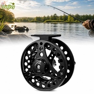 YUEJIPH Fly Fishing Reel, Aluminum Alloy 2+1BB Bearings Fly Reel, Durable 85mm Diameter 5/6 WT Fishi