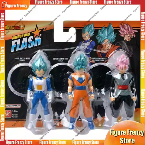 Spot SaleFiguras originales Anime Bandai Dragon Ball FLASH negro Zamasu Goku Vegeta Frieza Broly fig