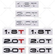 Suitable for Audi A3 A4 A5 A6 A7 Q3 Q5 Q7 Emblem Sticker 2.0T 1.8T 3.0T Displacement Emblem Sticker 