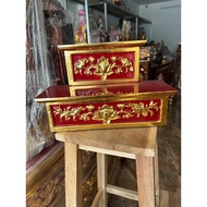 2-tier jackfruit wood altar display shelf