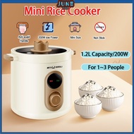 WeiLi 1.2L Mini Rice Cooker Student Dormitory 200W Small Power Automatic Cooking Portable Non-stick Inner Mini Electric Hot Pot Instant Noodles Bowl