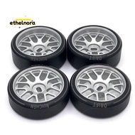 4Pcs Metal Wheel Rim Hard Plastic Drift Tire Tyres for  284131 K969 K989 P929 Mini-Z 1/28 RC Car Upg