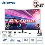 New Monitor LED Curved 27" (computer monitor) with HDMI, DP,165HZ