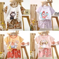 (3m-4yrs) Baju Bayi Comel Set Baby Unisex Short Sleeve Cotton Cute T-Shirt | Cute Clothing Boys Girl