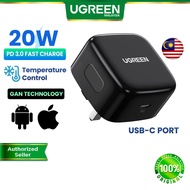 UGREEN 20W USB-C Charger PD 3.0 Fast Charging Travel Adapter QC Type C UK Plug MFi iPhone 17/16/15 i