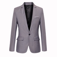 Mens Blazer Formal Black Blazer Lelaki Jacket Business Tuxedos Coat Korean Man Suit Slim Fit Wedding