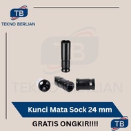 MATA Socket Eye Wrench Socket Impact Connector Length 1/ 2 Inch Deep Wall Long 24 mm 24mm