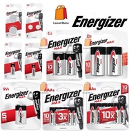 Energizer Max Battery Alkaline AA / AAA / 9V / A27 / A23 / A76/LR44 / 2025 / 2032