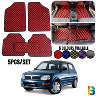 5pcs PERODUA KELISA CARPET Full Seat Checkmate Carpet Dadu Karpet Thailand Floor Mat Dice Car Mat