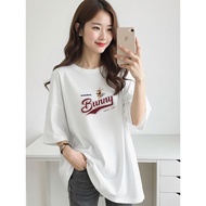 2Y881 1XL-5XL Tshirt Women Clothes Tshirt Crop Top Blouse T shirt Plus Size Woman Printing Half Slee