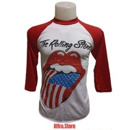 BAJU THE ROLLING STONES LIDAH AMERICA 3Q[good Quality vintage]