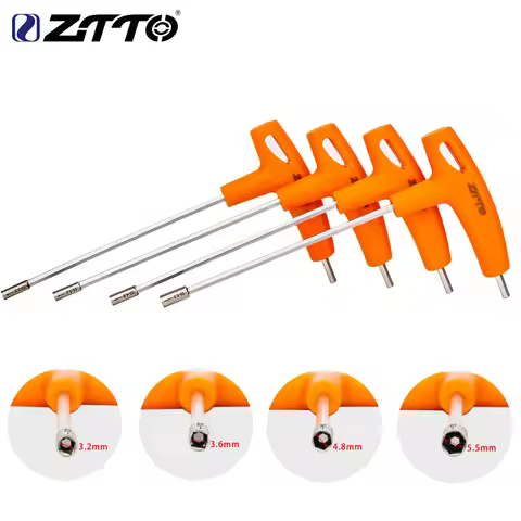 ZTTO Bicycle T-handle Internal Nipple Wrench 3.2/3.6/4.8/5.5mm Concealed Spoke Wrench Bike Spoke Cap