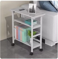 	可移動折疊窄身書架子-置物架辦公室桌下多層收納架家用客廳可移動書架子小推車 (U0410)