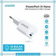 WLL105- Wall Charger Anker PowerPort III Nano 20W A2633 Adaptor Cas Fa