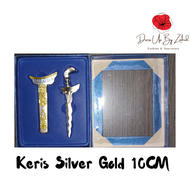 Keris Malaysia Traditonal Replika Weapon Tanah Melayu Gift Gold & Silver Warna Batik & Burung Corak 