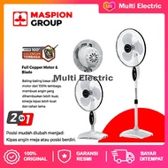 MASPION 2 IN 1 STAND FAN + DESK FAN / KIPAS ANGIN EX 167 S / EX167 S / EX-167 S (16 INCH) GARANSI RE