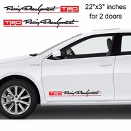 TRD Racing Development Car Sticker Black Red - Waterproof / Weatherproof Toyota