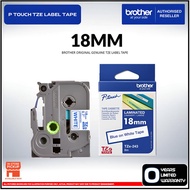 Brother 18mm Genuine Laminated TZe Label Tape For PT-E310BTVP PT-D460BT PT-P710BT PT-P750W PT-P900W
