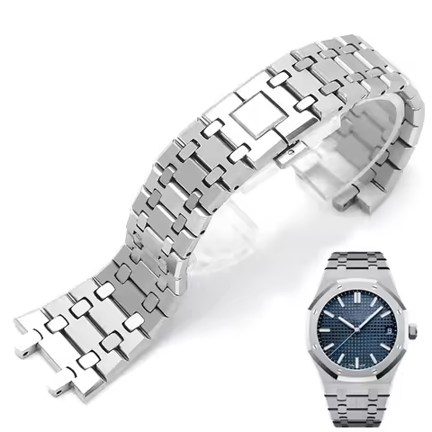 Solid Stainless Steel Watch Band For Audemars Piguet AP ROYAL OAK 15400/26331/15500 Men Bracelet Acc