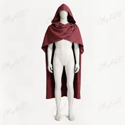 Medieval Hooded Cloak Linen Renaissance Cape With Hood - Halloween Hobbit Cosplay Witch Wizard LARP