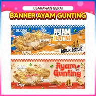 CHICKEN SCISSORS Banner - Sales Stall Business Ramadan Fasting Bazaar/ Night Market/ Evening/ Mornin