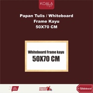 WHITEBOARD FRAME WOODEN WHITEBOARD WHITE 50X70 CM - KOALA PROJECT