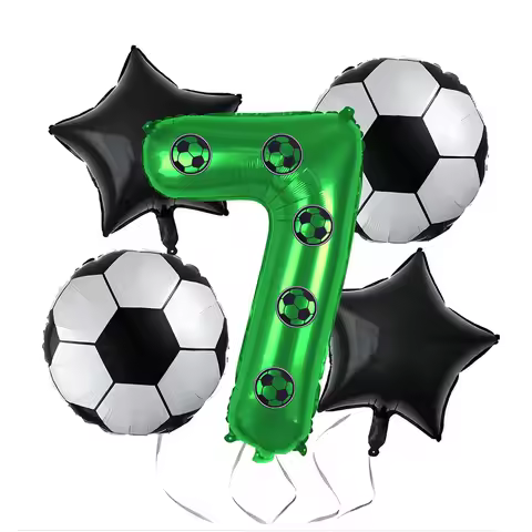 7th Football Ballon Birthday Decor Football Balloons for Boys Football Trophy Foil Number 7 Balloon 