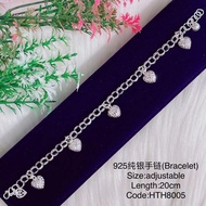 925纯银手链链/HTH8005(925 Silver Bracelet)Rantai tangan perak 925