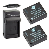 DSTE Replacement for 2X DMW-BLE9 Battery + DC120 Travel and Car Charger Adapter Compatible Panasonic