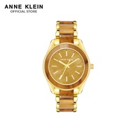 Anne Klein AK3214BMGB0000 Gold Tone Watch with Brown Acrylic Band