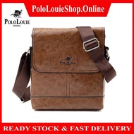 Original Polo Louie Men's Vintage Leather Messenger Bag Crossbody Sling Bag Lelaki Leather