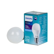Philips 9w (ราคาต่อ1หลอด) หลอดไฟแอลอีดีฟิลิปส์ LED รุ่น Essential หลอดไฟ หลอดกลม หลอดขั้ว E27 ของแท้ มีรับประกัน จากศูนย์ฟิลิปส์