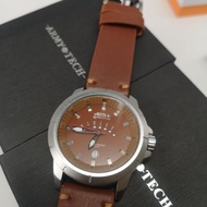 Army Tech Leather Belt Watch Jam Tangan Tali kulit, Water-Resistant, 1Year Warranty