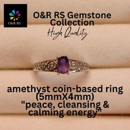 O&R RS amethyst coin-base ring(5mmX4mm)