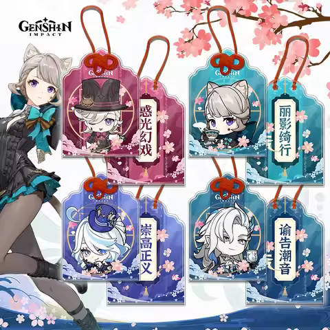 Game Impact Tighnari Yae Miko Kokomi Yoimiya Acrylic Pray Fortune Omamori Pendant Good Luck Amulet K