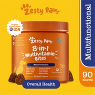 Zesty Paws Best Selling Supplements for Dogs (Aller-Immune Bites 8-in-1 Multifunctional Bites Wild A