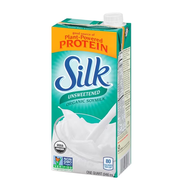 Silk Unsweetened Organic Soy Milk SoyMilk Plant Powered Protein ซิลค์น้ำนมถั่วเหลืองชนิดไม่หวาน นม นมกล่อง นมไม่หวาน 946ml