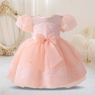MQATZ เด็กทารกหญิงแรกเกิด Baptu Tutu Christening เจ้าหญิงชุดเดรสปาร์ตี้สำหรับงานแต่งงานวันเกิดชุดเจ้
