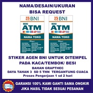 Stiker Mini ATM Agen BNI Stiker Custom Untuk ditempel pada kaca/neon box Harga untuk 2 Lembar