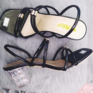 SANDAL HEELS KACA WANITA TALI BELAKANG/sandal hak kaca/sandal taliwanita/sandal hak tahu