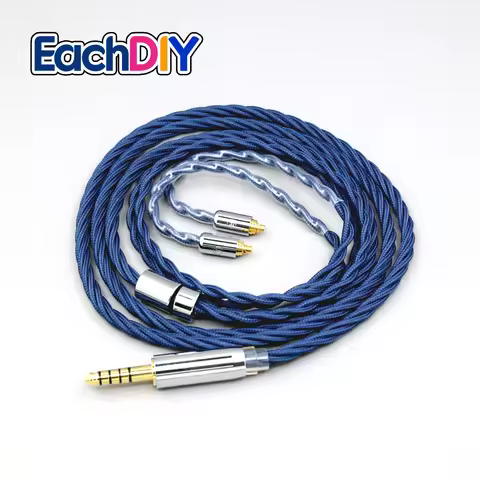 99% Pure Silver OCC Graphene Alloy Full Sleeved Earphone Cable For Sennheiser IE200 IE300 IE900 IE60