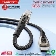 MOFIT MC-160 PD 3.0 66W Type C to Type C Cable QC 4.0 Super Charge PPS VOOC 1M - Official 18 Month W