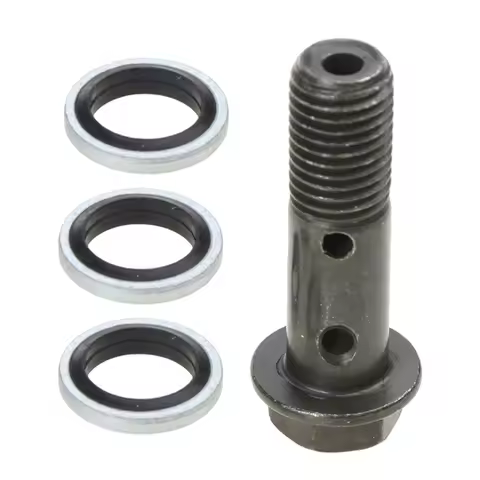 Motorcycle Brake Hollow Screw M10 x 1.25mm Double Banjo Bolt for for for Suzuki Caliper Bolts Bleed 